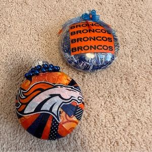 NFL Denver Broncos Hand Crafted Christmas Holiday Ornaments